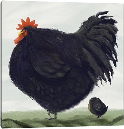 Chonky Orpington Chicken Canvas Art Print - Chicken & Rooster Art