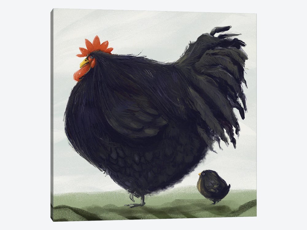 Chonky Orpington Chicken by Annada N. Menon 1-piece Canvas Art