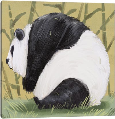 Pandas Are Already Chonky Canvas Art Print - Bamboo Art