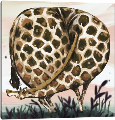 Chonky Giraffee Canvas Art Print - Annada N Menon