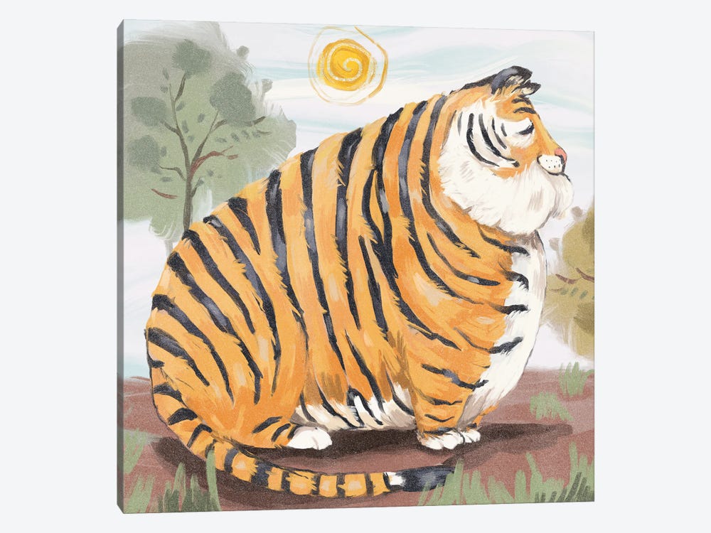 Chonky Tiger by Annada N. Menon 1-piece Canvas Wall Art
