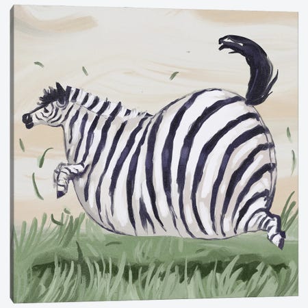Chonky Zebra Canvas Print #AAN34} by Annada N. Menon Canvas Art