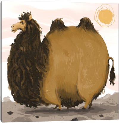 Chonky Camel Canvas Art Print - Camel Art