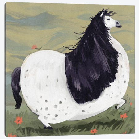 Chonky Horse Canvas Print #AAN36} by Annada N. Menon Canvas Artwork
