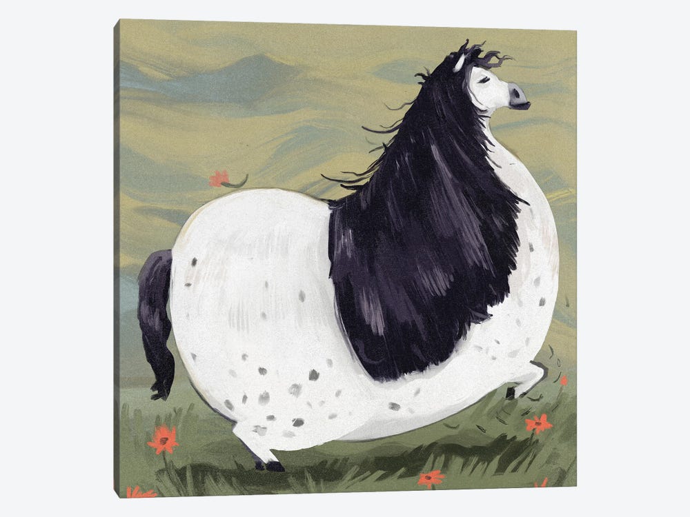 Chonky Horse by Annada N. Menon 1-piece Canvas Wall Art