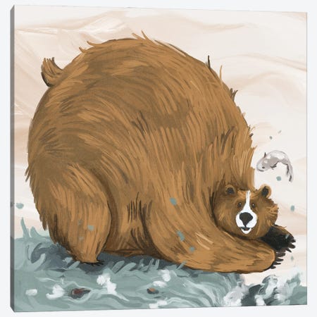 Chonky bear Canvas Print #AAN38} by Annada N. Menon Canvas Art Print