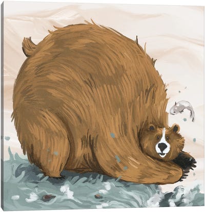 Chonky bear Canvas Art Print