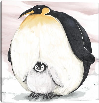 Chonky Penguin Canvas Art Print - Annada N Menon