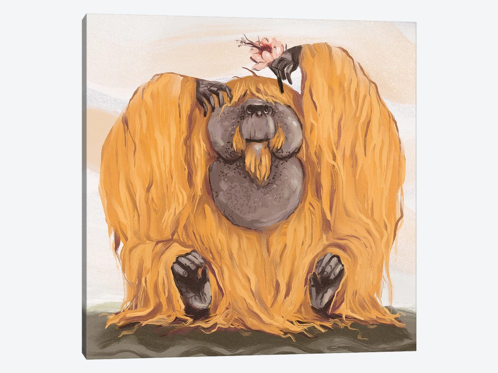 Chonky Orangutan by Annada N. Menon 1-piece Canvas Art Print