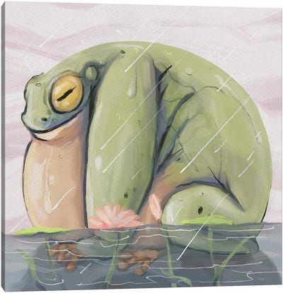 Chonky Frog Canvas Art Print - Annada N Menon