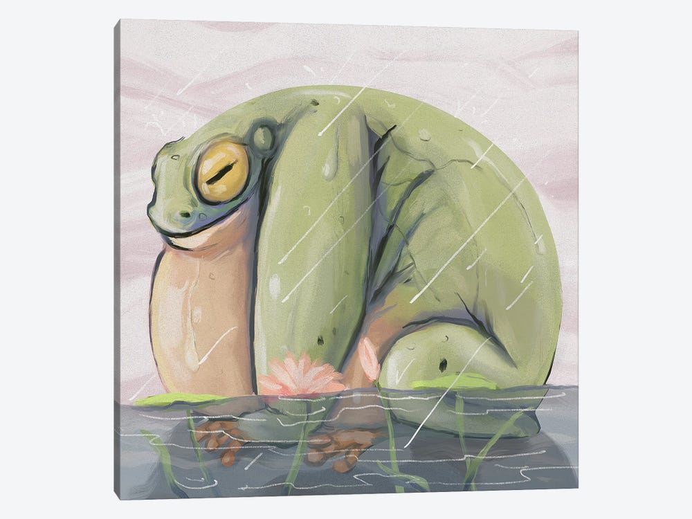 Chonky Frog by Annada N. Menon 1-piece Canvas Art Print