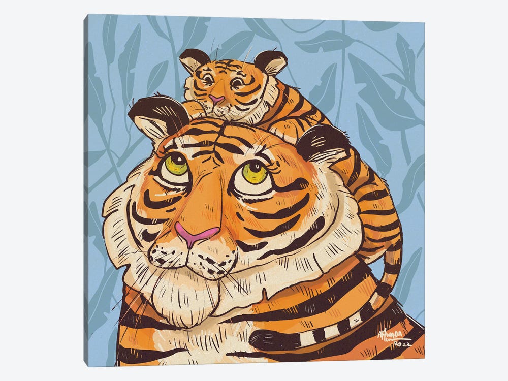 Mama Tiger by Annada N. Menon 1-piece Art Print