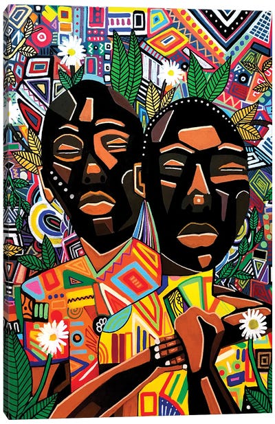 Just The Two Of Us Canvas Art Print - Black History Month