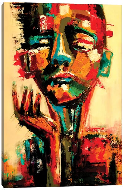 The Color Of New Beginnings Canvas Art Print - Contemporary Portraiture by Black Artists
