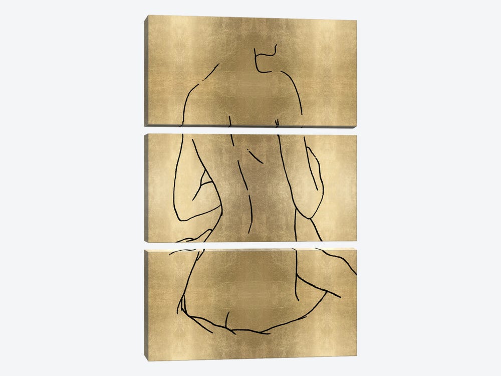 Female Figure On Gold III by Alana Perkins 3-piece Art Print