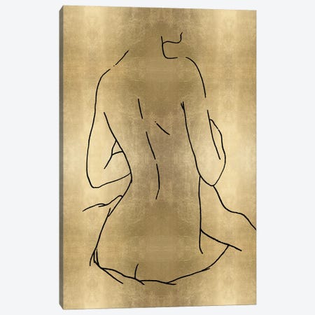 Female Figure On Gold III Canvas Print #AAP1} by Alana Perkins Canvas Wall Art