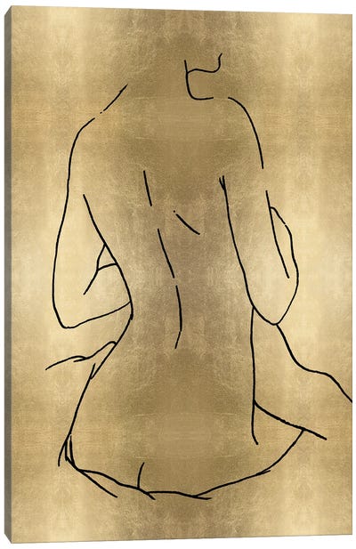 Female Figure On Gold III Canvas Art Print