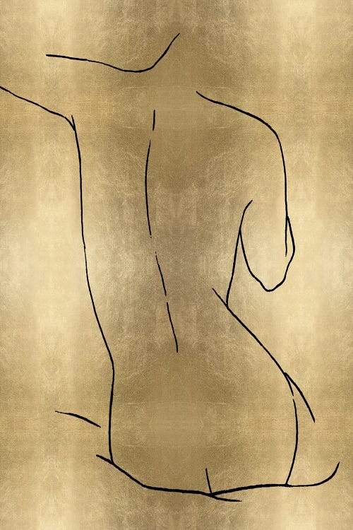 Female Figure On Gold V