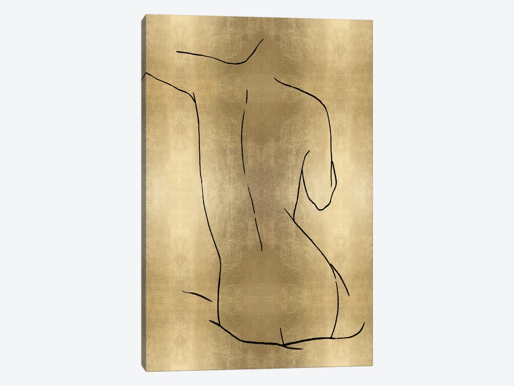 Female Figure On Gold V by Alana Perkins 1-piece Canvas Wall Art