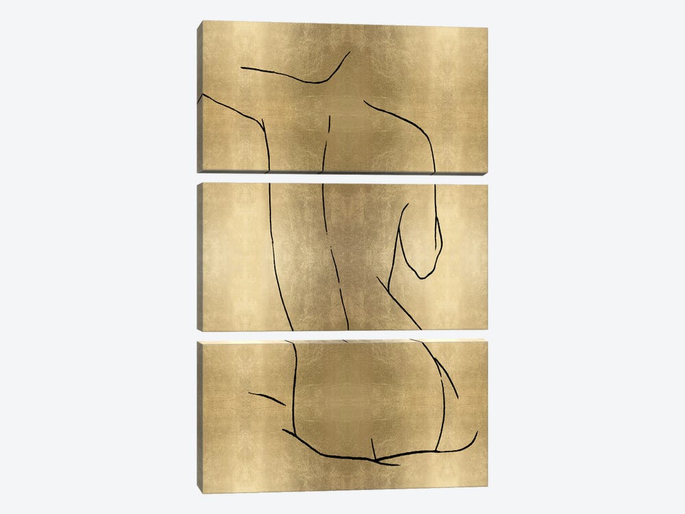 Female Figure On Gold V by Alana Perkins 3-piece Canvas Art
