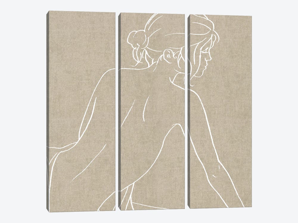 Female Figure On Natural I by Alana Perkins 3-piece Canvas Art