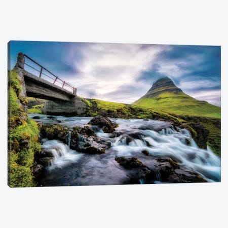 An Evening At Kirkjufellfoss Canvas Print #AAS26} by Andy Amos Canvas Wall Art