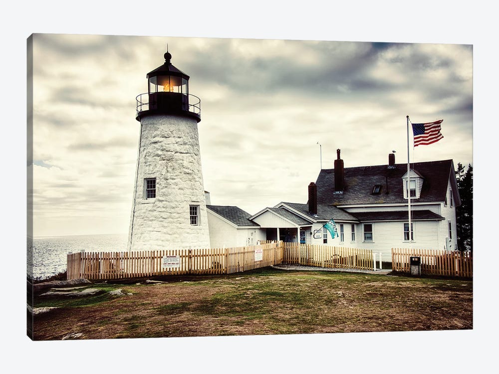American Harbor Lighthouse by Andy Amos 1-piece Art Print