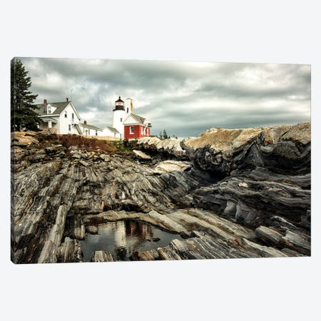 Harbor Lighthouse I Canvas Print #AAS63} by Andy Amos Canvas Print