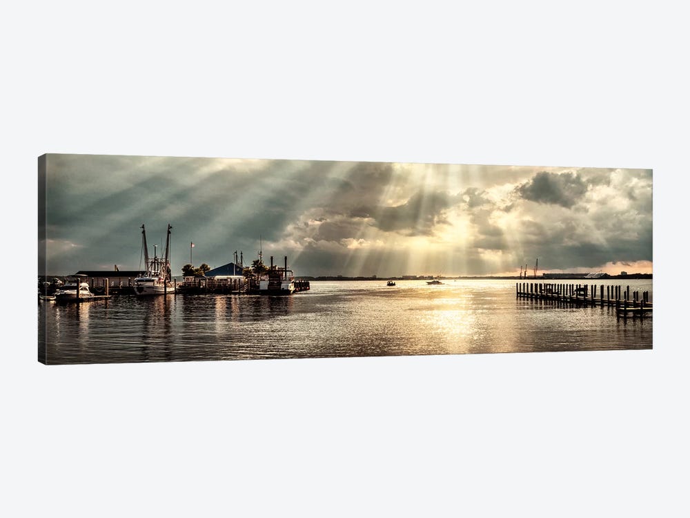 Dock Sunrise by Andy Amos 1-piece Canvas Print