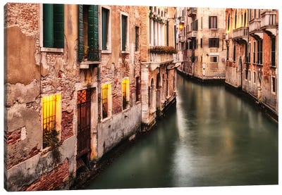 Venice Twilight Canvas Art Print - Mediterranean Décor