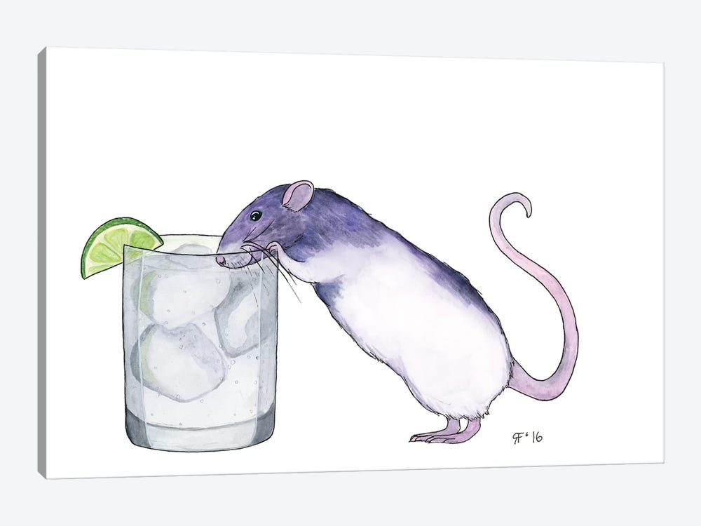 Gin And Tonic by Alasse Art 1-piece Canvas Wall Art