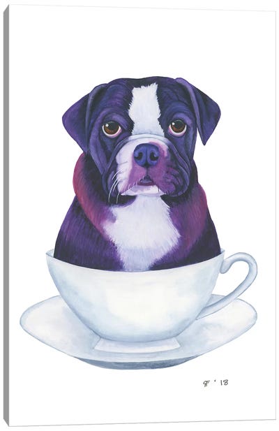 Kyle Tea Cup Canvas Art Print - Alasse Art