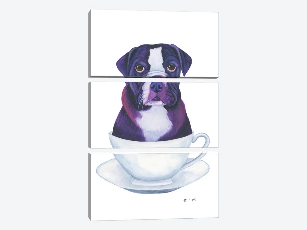 Kyle Tea Cup by Alasse Art 3-piece Art Print