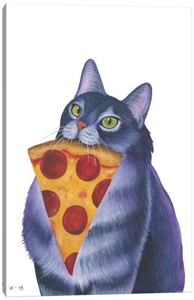 Pizza Slice Canvas Art Print - Alasse Art
