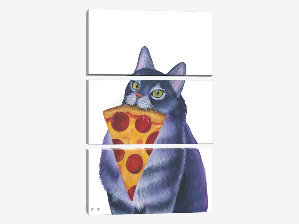 Pizza Slice by Alasse Art 3-piece Canvas Print