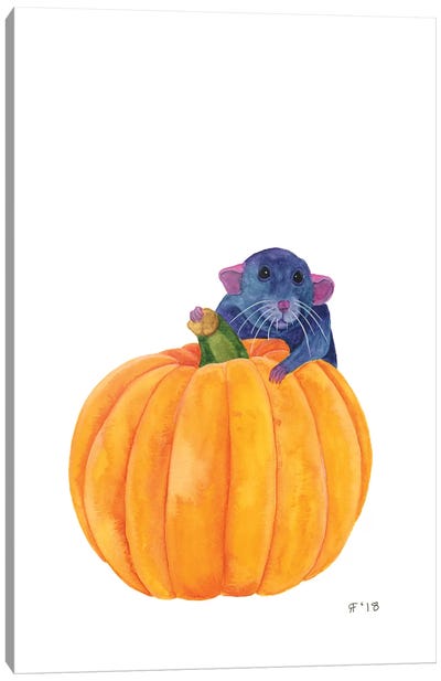 Rat Pumpkin Canvas Art Print - Alasse Art