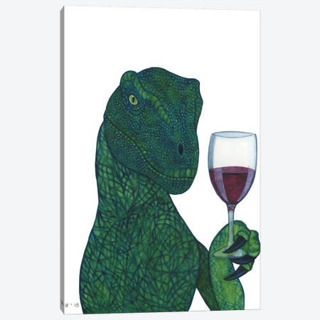 Red Wine Raptor Canvas Print #AAT44} by Alasse Art Canvas Art Print