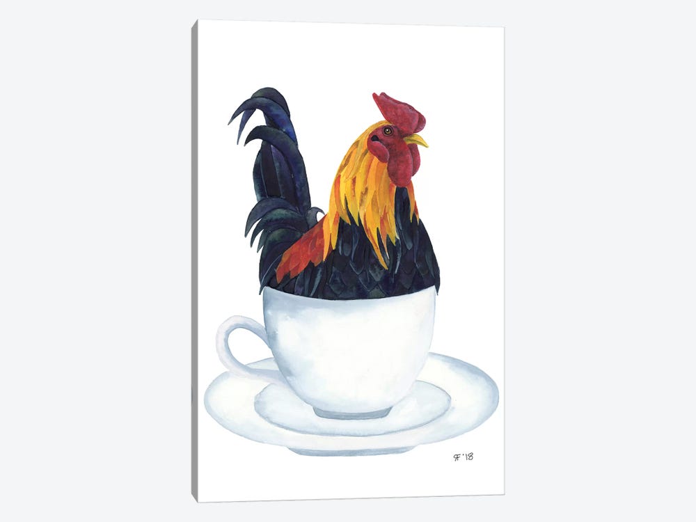 Rooster by Alasse Art 1-piece Art Print