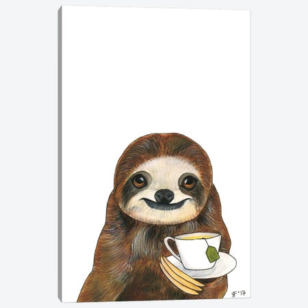 Sloth Canvas Print #AAT47} by Alasse Art Art Print