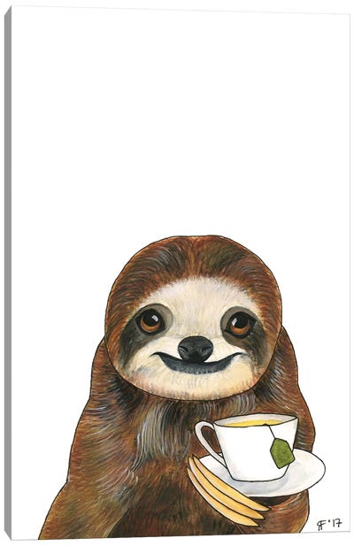 Sloth Canvas Art Print - Alasse Art