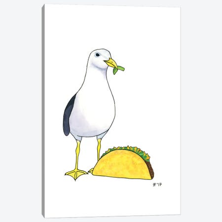 Taco Gull Canvas Print #AAT50} by Alasse Art Art Print