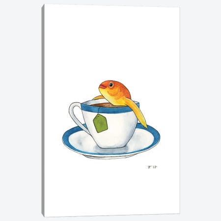 Tea Goldfish Canvas Print #AAT52} by Alasse Art Canvas Art Print