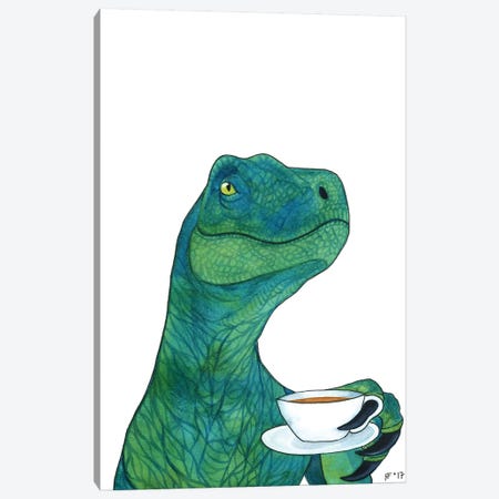 Tea Raptor Canvas Print #AAT54} by Alasse Art Canvas Art