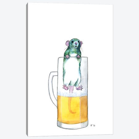 Beer Stein Rat Canvas Print #AAT5} by Alasse Art Art Print