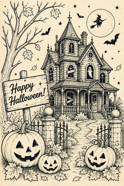 Austin Arthouse Co. - Canvas Prints: Postcard From The Haunting by Austin Arthouse Co.
