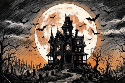 Canvas Print: Under A Haunted Moon by Austin Arthouse Co. - thumbnail