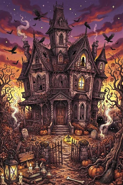 Canvas Print: Witching Hour Manor by Austin Arthouse Co. - thumbnail
