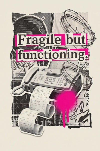 Austin Arthouse Co. - Canvas Prints: Fragile But Functioning by Austin Arthouse Co.