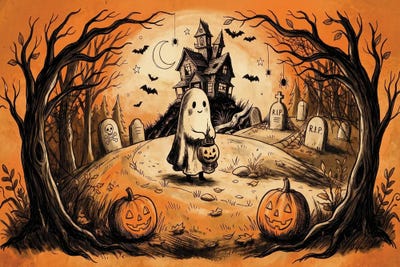 Austin Arthouse Co. - Canvas Prints: Boo-Tiful Ghost by Austin Arthouse Co.