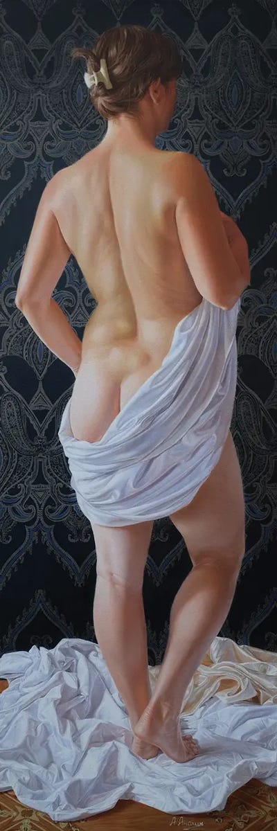 Nude Standing Model by Arthur Anokhin canvas print